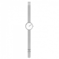 Picto Watch White, Steel Mesh