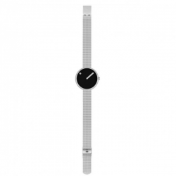 Picto Watch Black, Steel Mesh