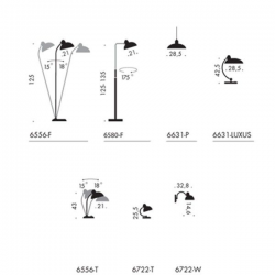 Fritz Hansen Kaiser idell 6556 T Table Lamp