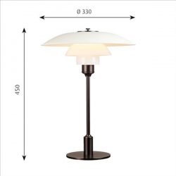 Louis Poulsen PH 3½-2½ Table Lamp 