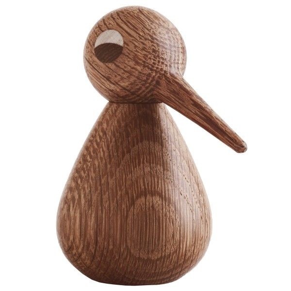 Bird Birds Deco Wood Figurine Large - Smoked Oak Architectmade SINGLE  PIECES, Large - smoked oak