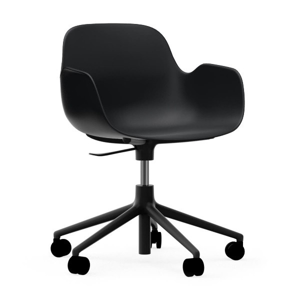 Normann Copenhagen Form Swivel Armchair with Castors 