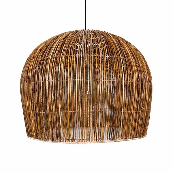 Wicker bell deals pendant light