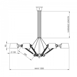 Tonone Bolt Chandelier