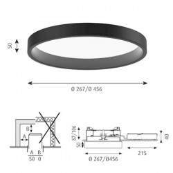 Louis Poulsen LP Circle Semi Recessed Ceiling Lamp