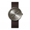 LEFF amsterdam Tube Watch D38 – Steel with brown leather strap