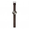 LEFF amsterdam Tube Watch D38 – Steel with brown leather strap