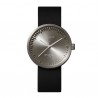 LEFF amsterdam Tube Watch D38 – Steel with black leather strap