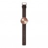 LEFF amsterdam Tube Watch D38 – rose gold with browm leather strap