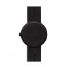 LEFF amsterdam Tube Watch D38 – Black with black leather strap