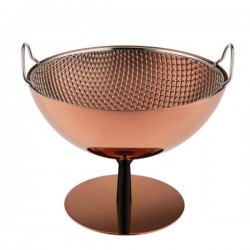 Alessi Fruit Bowl and Colander Copper by Achille Castiglioni