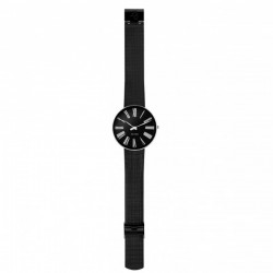 Arne Jacobsen Roman Watch Black Dial, Black Mesh