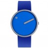 Picto Watch Blue Dial Blue Leather Strap 