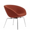 Fritz Hansen Pot Lounge Chair, fabric, chromed steel base