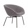 Fritz Hansen Pot Lounge Chair, fabric, dark brown coated base 