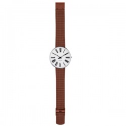 Arne Jacobsen Roman Watch White Dial, Matt Copper Mesh 