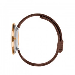 Arne Jacobsen Roman Watch White Dial, Rose Gold, Matt Copper Mesh