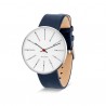 Arne Jacobsen Bankers Watch White Dial, Blue Strap