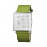 Biegert & Funk QLOCKTWO W35 Pure White French Leather Green