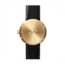 LEFF amsterdam tube watch D42 – brass with grey cordura strap