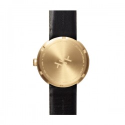 LEFF amsterdam tube watch D42 – brass with green cordura strap 