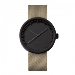 LEFF amsterdam tube watch D42 – black with sand cordura strap 