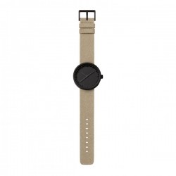 LEFF amsterdam tube watch D42 – black with sand cordura strap 