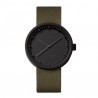 LEFF amsterdam tube watch D42 – black with green cordura strap