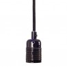 Frama E27 Pendant Black Chrome, Black Cable 