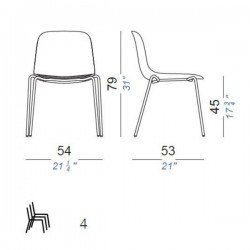 Lapalma Seela Chair Metal Legs