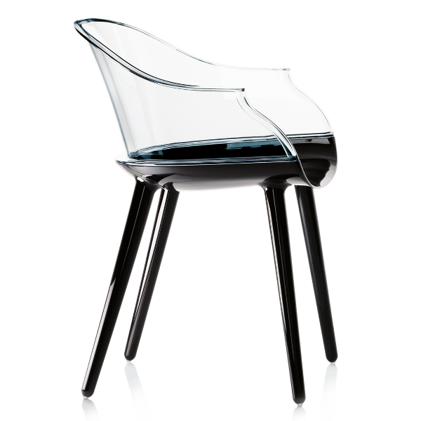 Magis Cyborg Chair Frame glossy black/back transparent clear