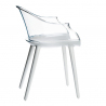 Magis Cyborg Chair Frame glossy white/back transparent clear