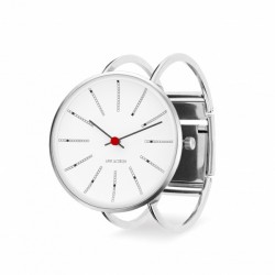 Arne Jacobsen Bankers Bangle Watch White 