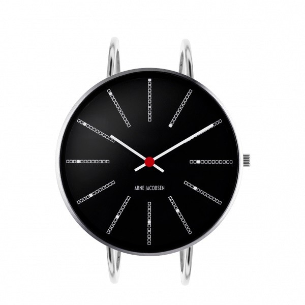 Banker's Wrist Watch, Black Dial, by Arne Jacobsen | Design Quarters