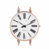 Arne Jacobsen Roman Bangle Watch White Polished Rose Gold 