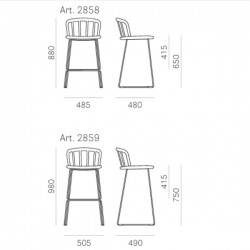 Pedrali Nym Stool Sled