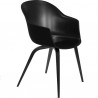 Gubi Bat Dining Chair Un-Upholstered Wood Base 