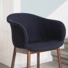 &Tradition Elefy Chair Upholstered Wooden Legs