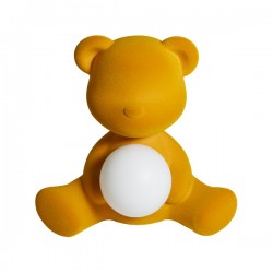 Qeeboo Teddy Girl Rechargeable Lamp Velvet Finish