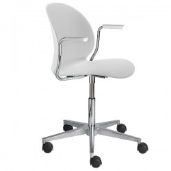 Fritz Hansen N02 Recycle Swivel Arm Chair white