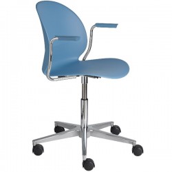 Fritz Hansen N02 Recycle Swivel Arm Chair blue