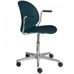 Fritz Hansen N02 Recycle Swivel Arm Chair dark blue
