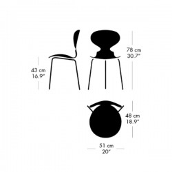 Fritz Hansen Ant 100 ( 3 legs)