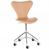 Fritz Hansen Series 7 Chair 3117, swivel chair, fully upholstered, leather