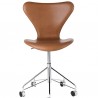 Fritz Hansen Series 7 Chair 3117, swivel chair, fully upholstered, leather