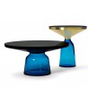 ClassiCon Bell Coffee Table Black Burnished Steel Blue Sapphire