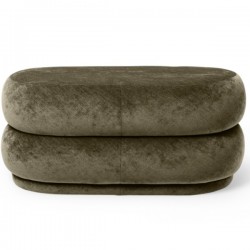 Ferm Living Pouf Oval Faded Velvet