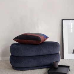 Ferm Living Pouf Oval Faded Velvet