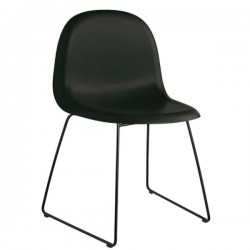 GUBI 3D Un -Upholstered  Sledge Base Chair