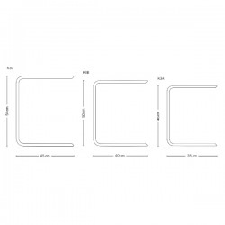 Tecta K3A,B,C Oblique Nesting Tables